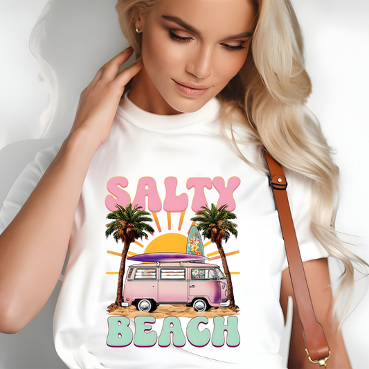 Salty Beach VW Bus - DTF TRANSFER  (N7)