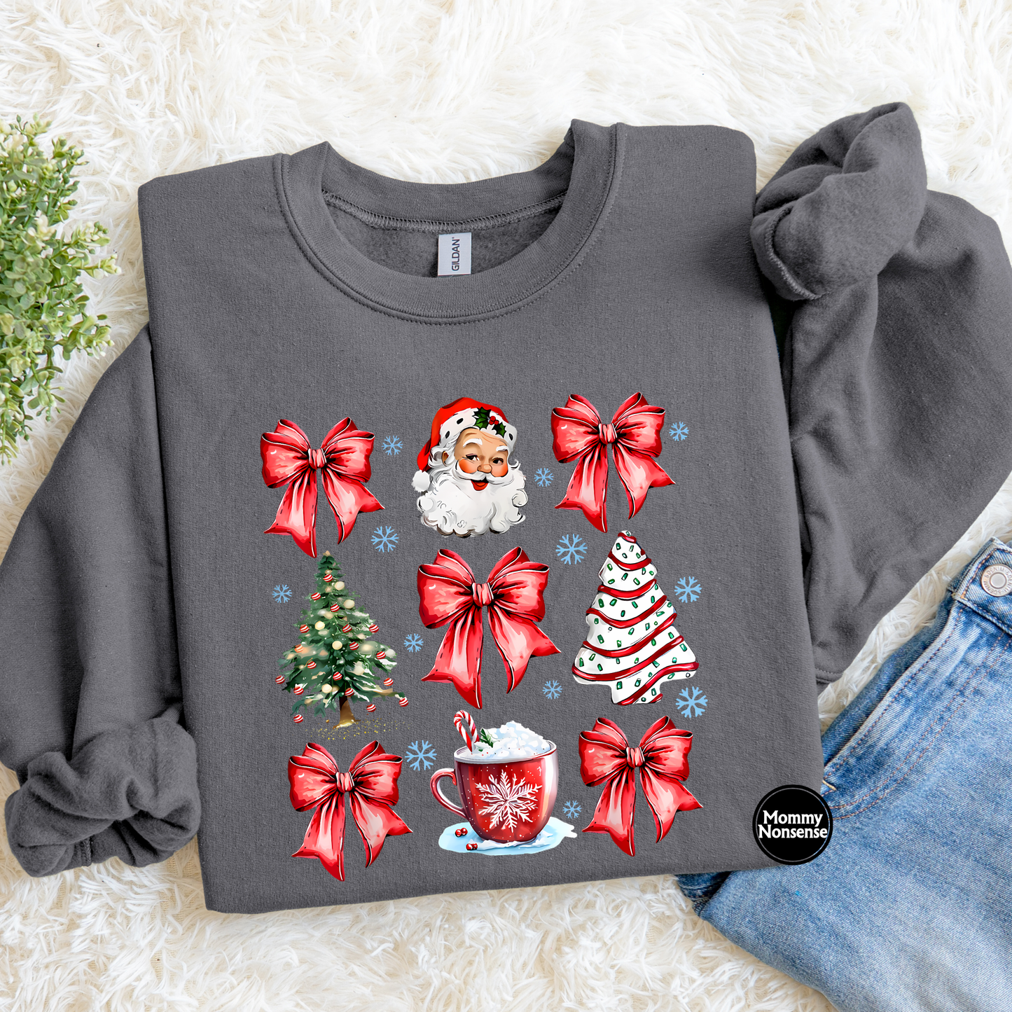 Santa, Cakes and Bows - DTF TRANSFER (L152) DTF Transfer