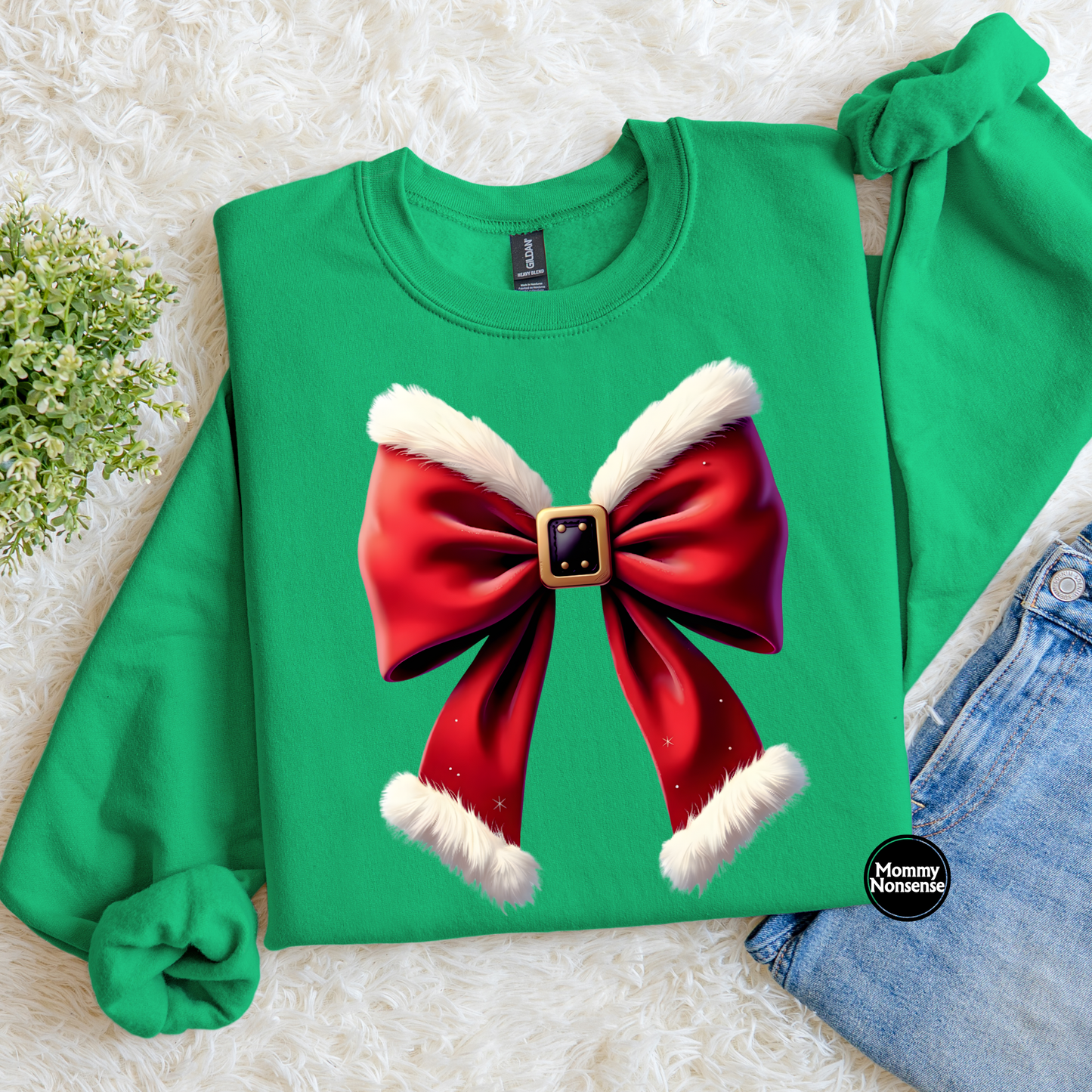 Santa Outfit Bow- DTF TRANSFER (L156) DTF Transfer