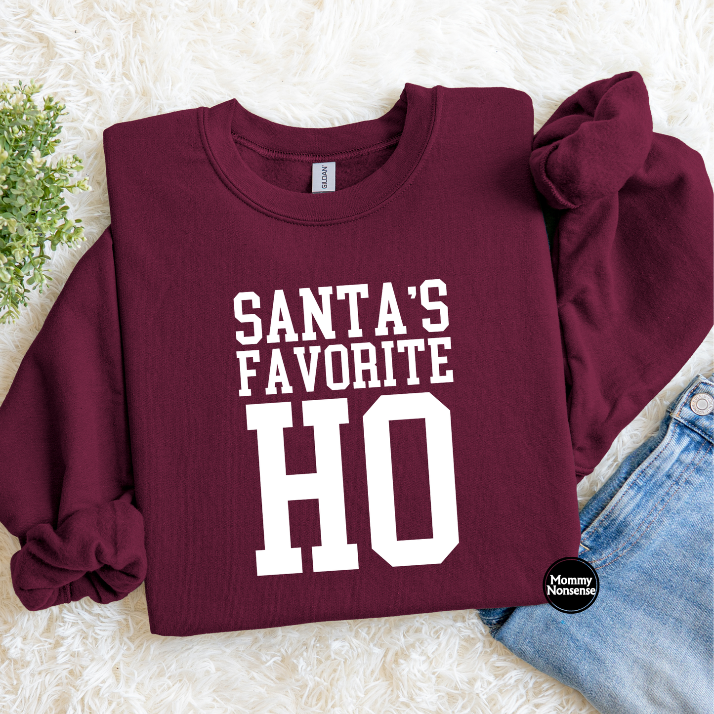 Santas Favorite Ho (wht)- DTF TRANSFER (L1) DTF Transfer