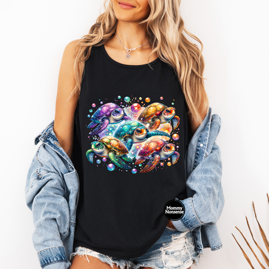 Colorful Sea Turtles- DTF TRANSFER (M18) DTF Transfer