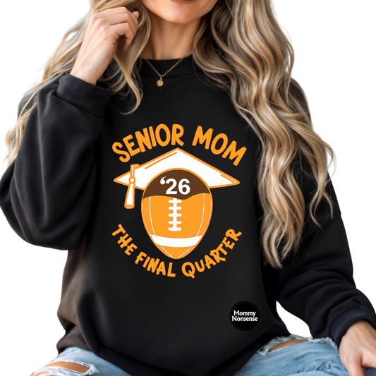 Senior Mom Football -DTF TRANSFER (H70) DTF Transfer