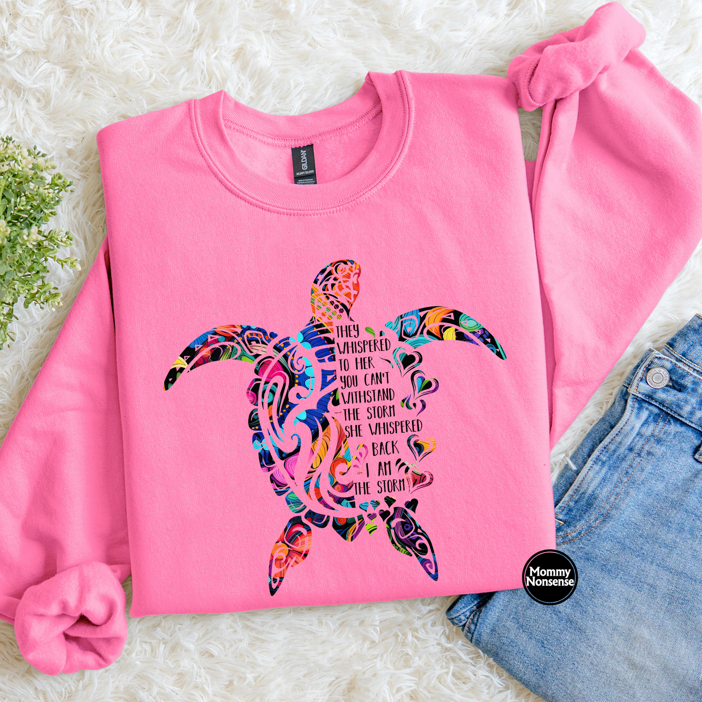 Sea Turtle She Whispered- DTF TRANSFER (L246) DTF Transfer