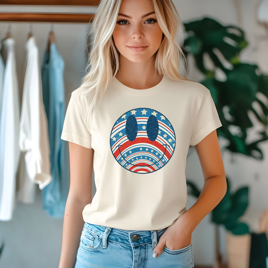 American Smiley - (S6) DTF TRANSFER