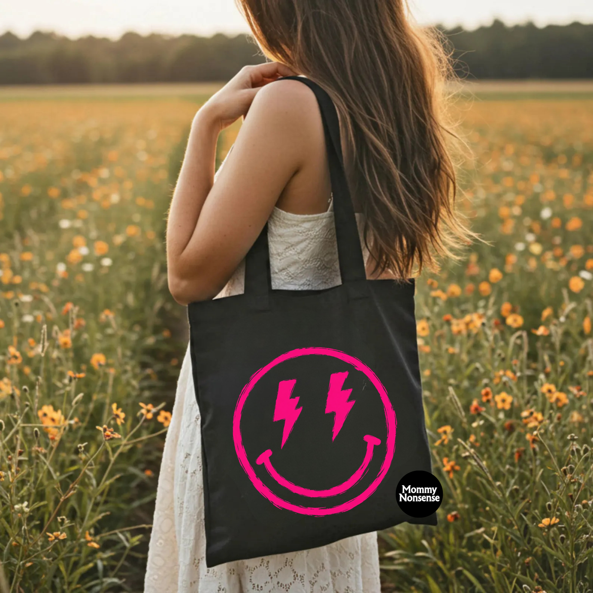 Pink Smiley- DTF TRANSFER (M83) DTF Transfer
