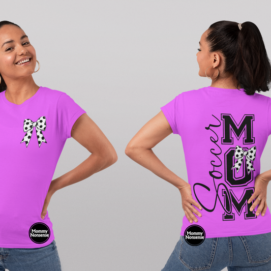 Soccer Mom front and back  -DTF TRANSFER (J2) DTF Transfer