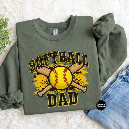Softball Dad- DTF TRANSFER (L600) DTF Transfer