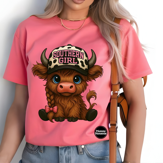 Southern Girl Highlander Cow-DTF TRANSFER (D3)