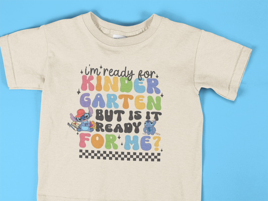 Stitch- ready for kindergarten - DTF TRANSFER  (Z35)