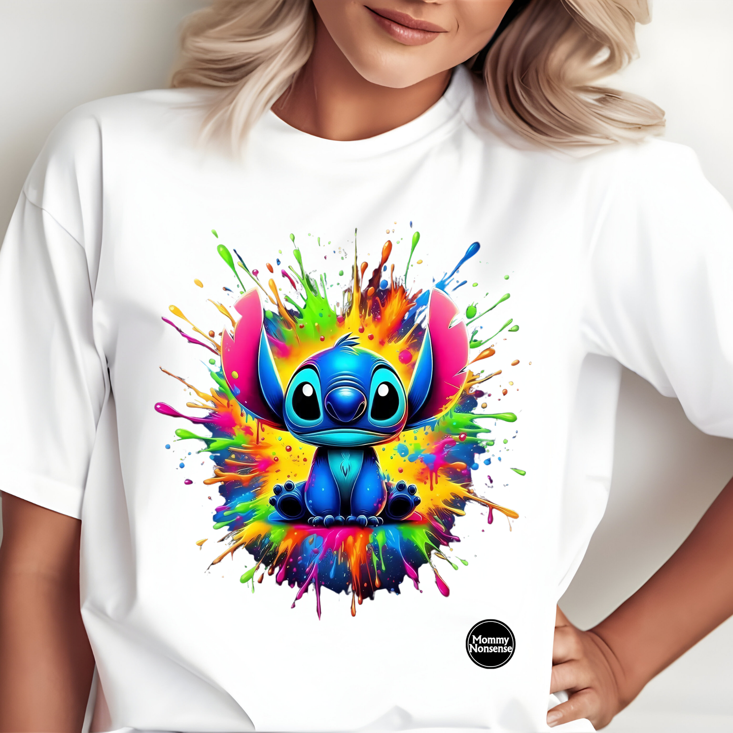 S Blue guy with paint splatter -DTF TRANSFER (J56) DTF Transfer
