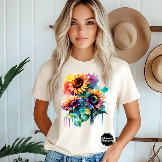 Sunflowers n watercolor -DTF TRANSFER (C2)