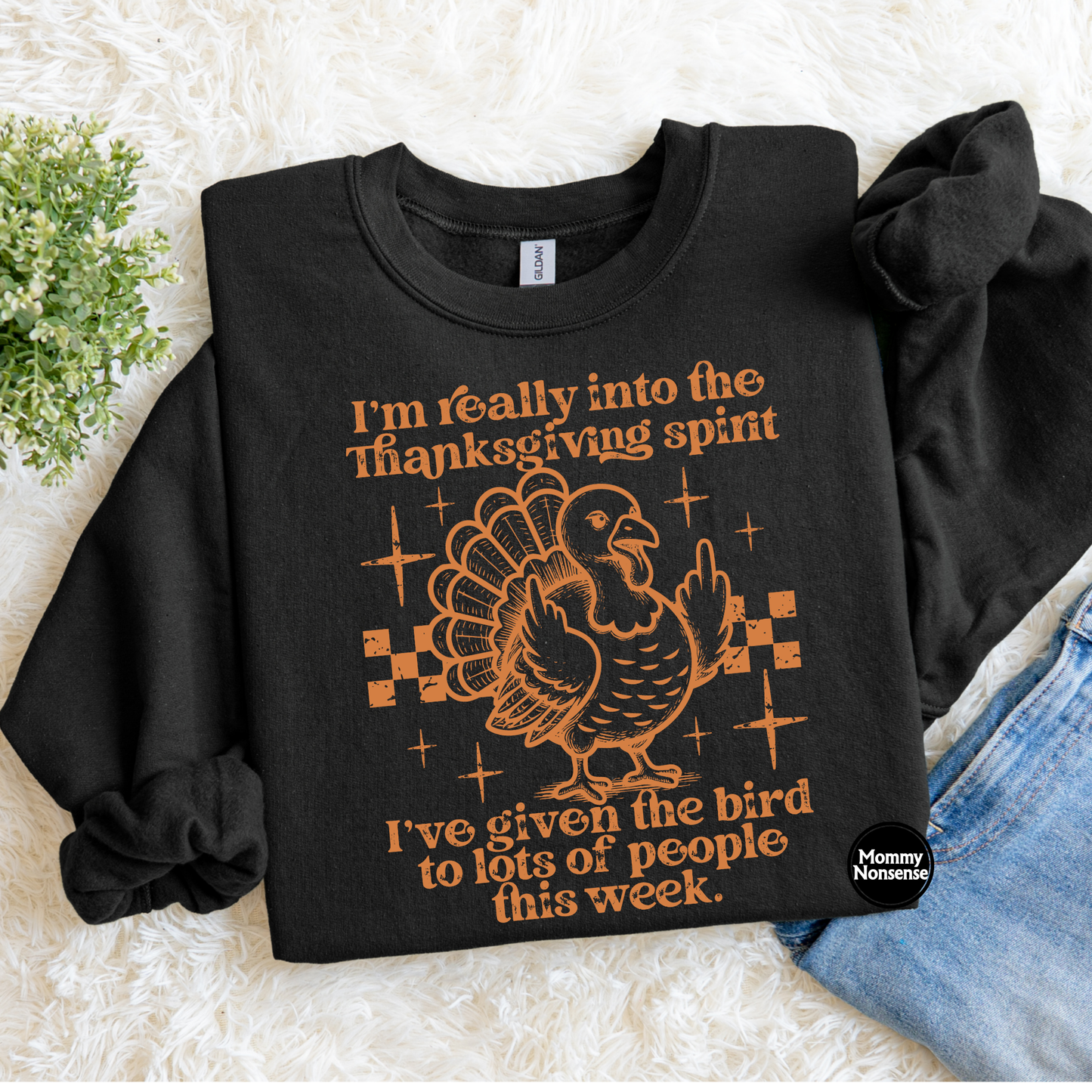 I'm Really Into The thanksgiving Spirit (orange)- DTF TRANSFER (K76) DTF Transfer