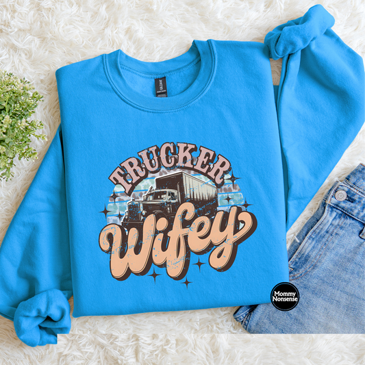 Trucker Wifey- DTF TRANSFER (L765) DTF Transfer