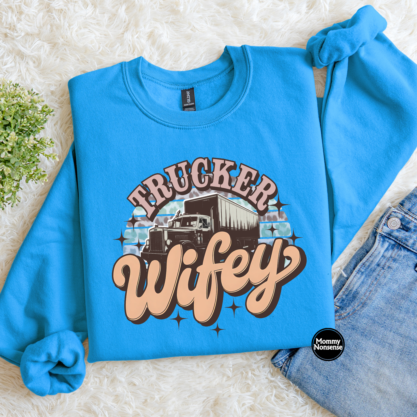Trucker Wifey- DTF TRANSFER (L847) DTF Transfer