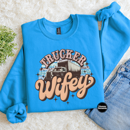 Trucker Wifey- DTF TRANSFER (L847) DTF Transfer