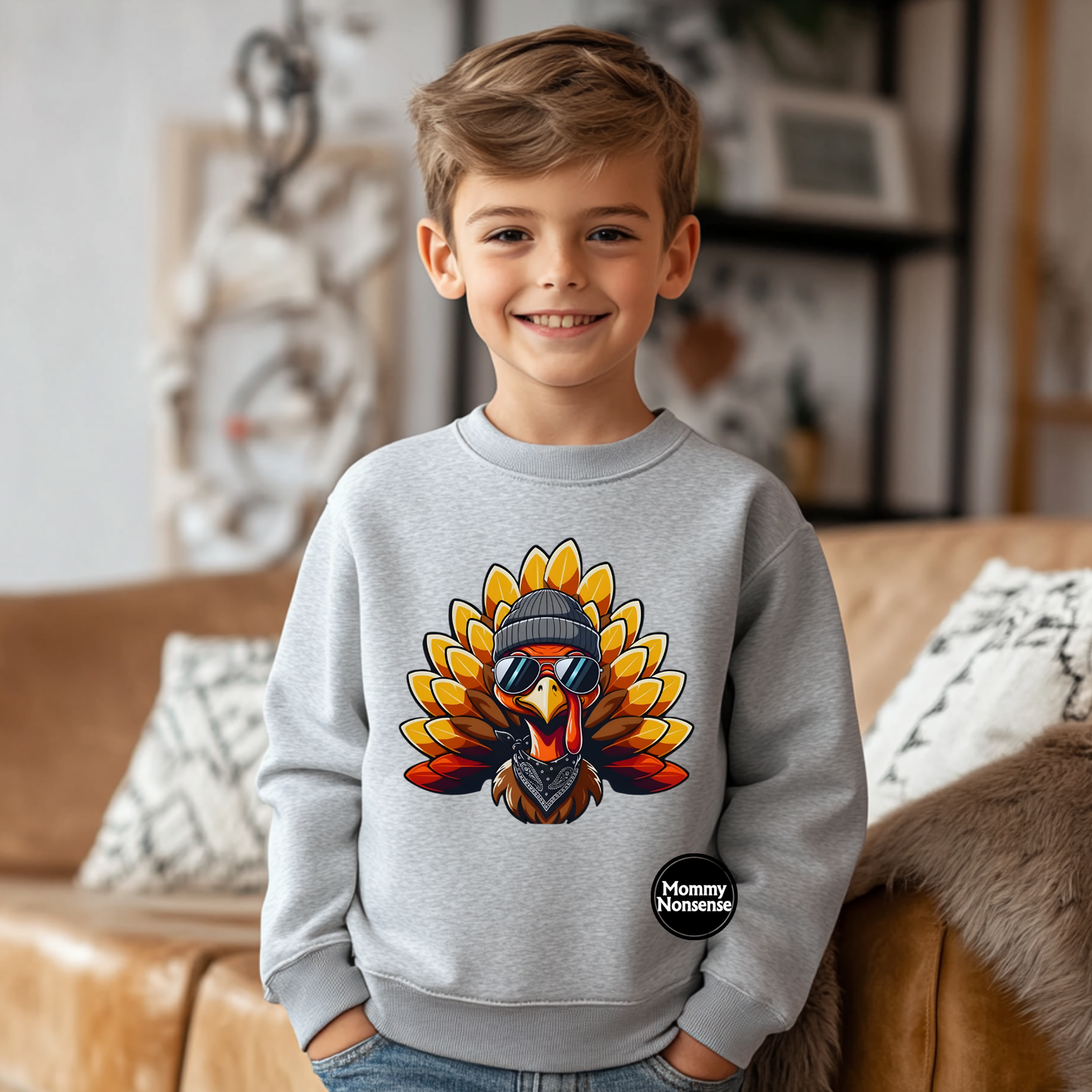 Turkey with Bandanna- DTF TRANSFER  (Z63)