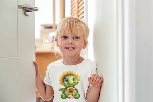 Turtle with Sunflower - DTF TRANSFER  (Z3)