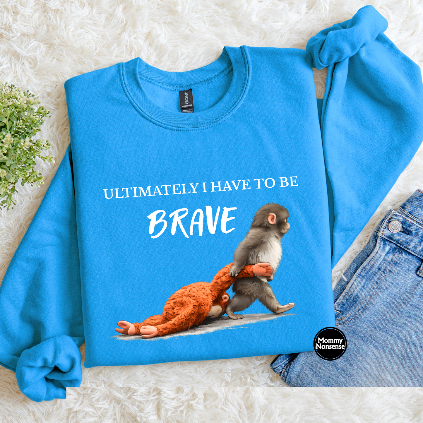 Brave punch (wht)- DTF TRANSFER (L497) DTF Transfer