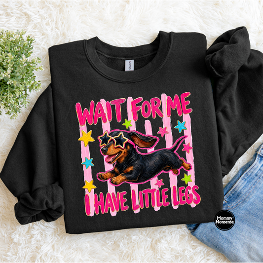 Wait For me I have little legs dachshund- DTF TRANSFER (L882) DTF Transfer