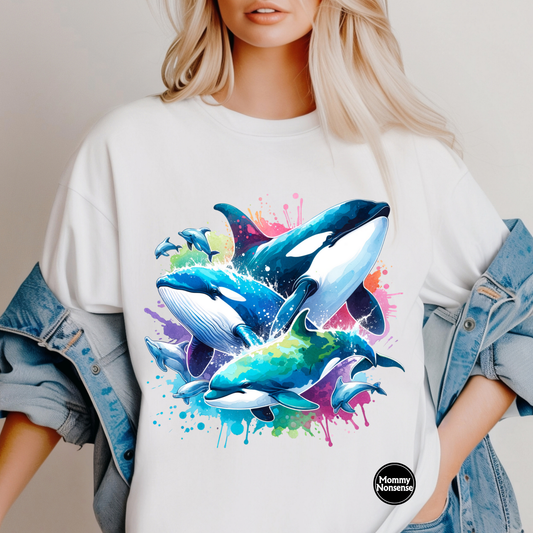 Killer Whales-DTF TRANSFER (C1)