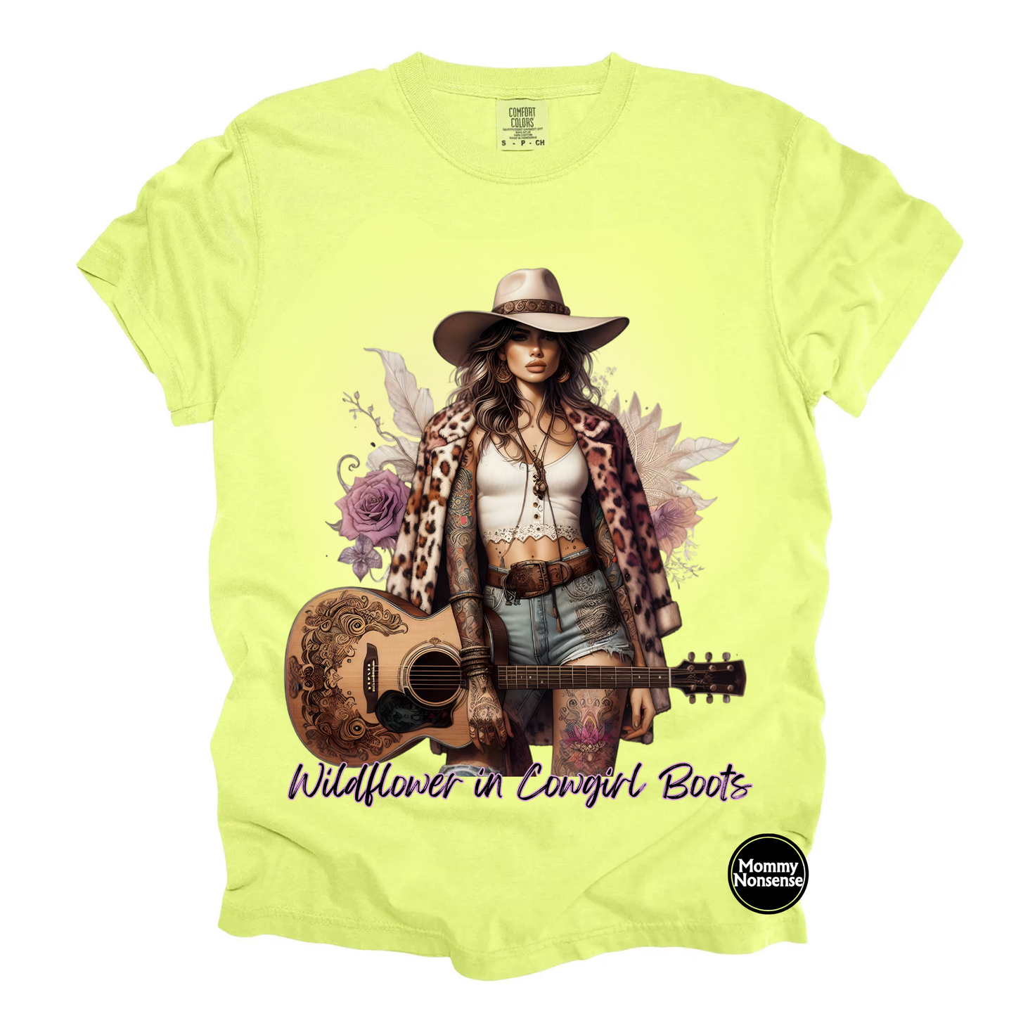 Wildflower In Cowgirl Boots- DTF TRANSFER (L545) DTF Transfer