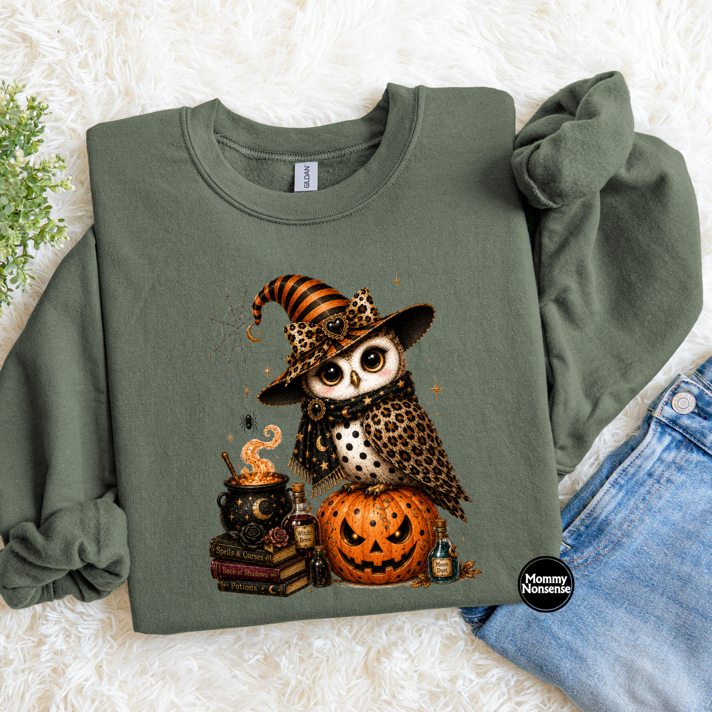 Fall Witch Owl- DTF TRANSFER (L914) DTF Transfer
