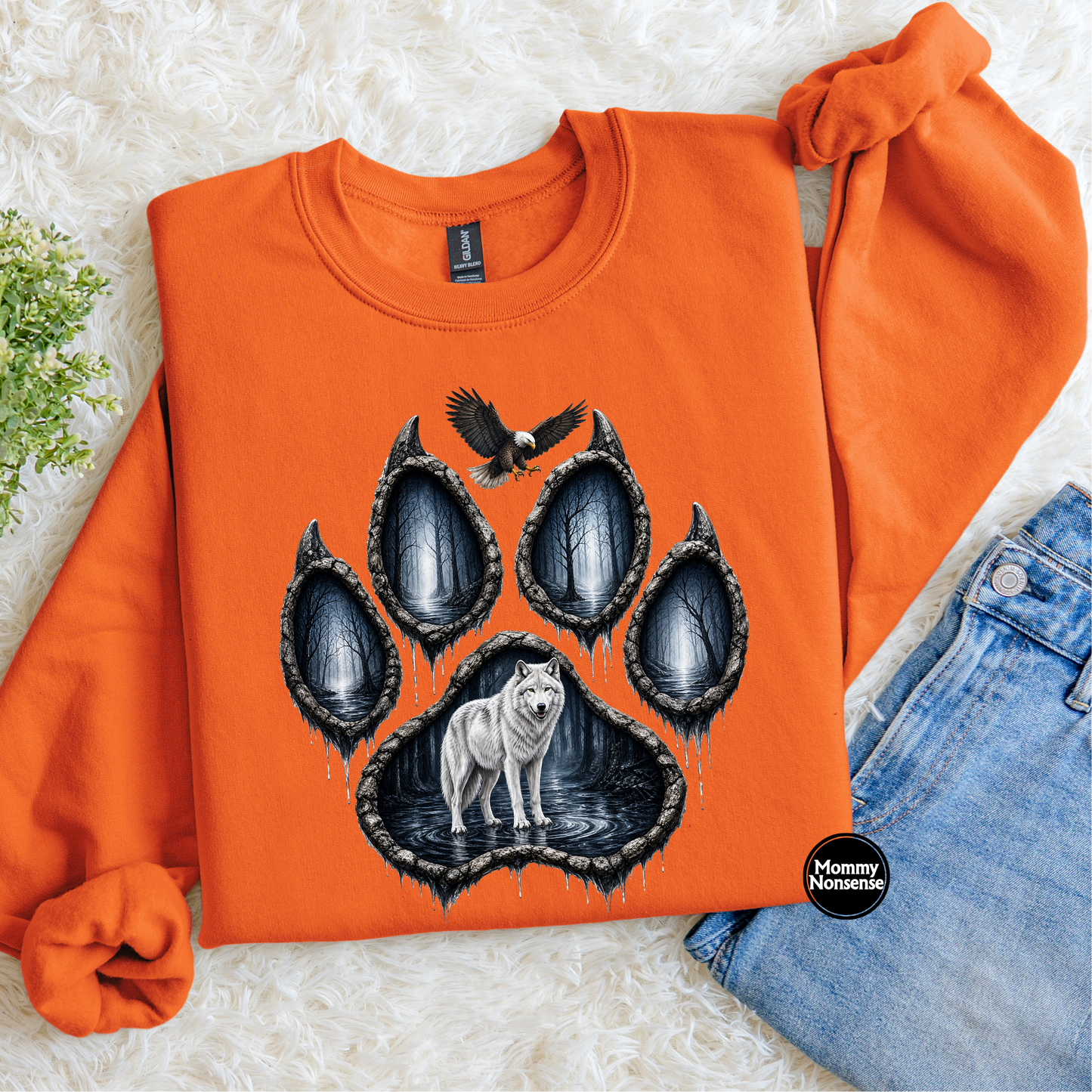 Wolf Paw Print- DTF TRANSFER (L849) DTF Transfer