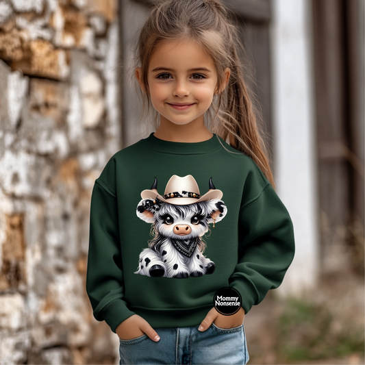 White Baby Highlander western- DTF TRANSFER  (Z97)